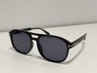 Tom Ford Aviator Sunglasses, black frame, elegant design.