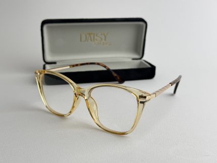 Syze Qetesuese Blue Control glasses with stylish case.