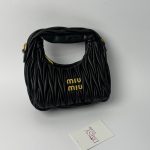 Canta Femrash Miu Miu Wander Hobo black designer handbag.
