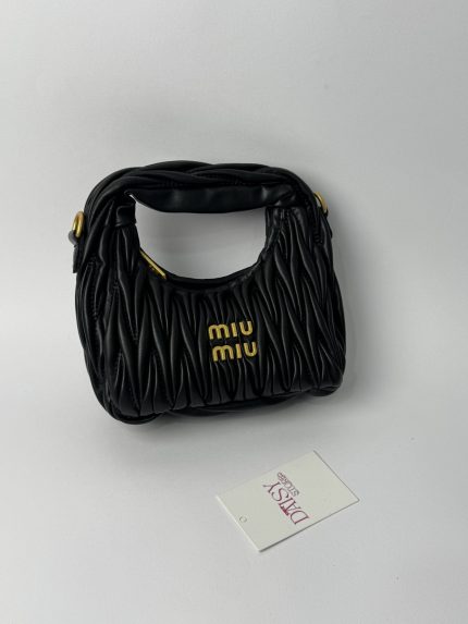 Canta Femrash Miu Miu Wander Hobo black designer handbag.
