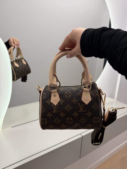 Louis Vuitton Nano Speedy handbag for women, stylish and elegant design.