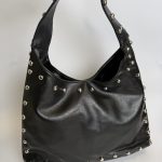 Black studded handbag, stylish and comfortable, Daisy Store.