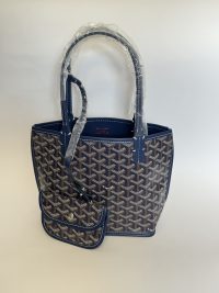 Goyard Anjou Tote Bag with pouch, elegant monogram design.