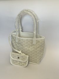 Goyard Anjou Tote Bag with elegant pattern and matching pouch.