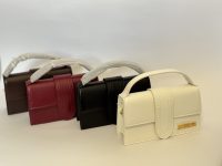 Çanta Mini Jacquemus Le Bambino handbags in white, black, red, brown.