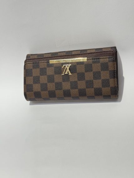Portofol Louis Vuitton femrash, checkered pattern, luxury wallet.