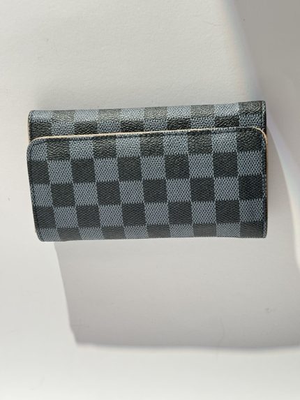 Louis Vuitton checkered women's wallet, elegance and style.