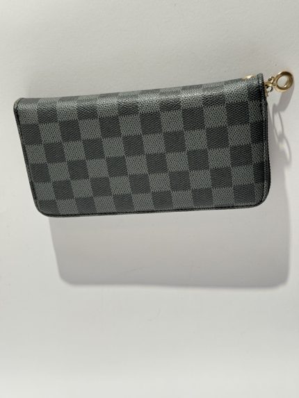 Louis Vuitton checkered wallet, elegant and stylish design.