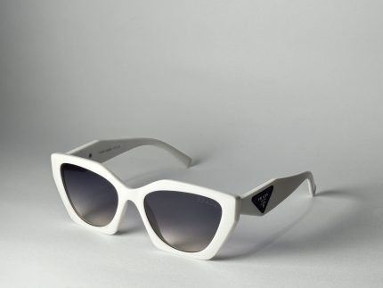 White Miu Miu women's sunglasses with gradient lenses.