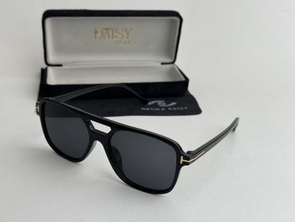 Women's Saint Laurent sunglasses with black frame and case.