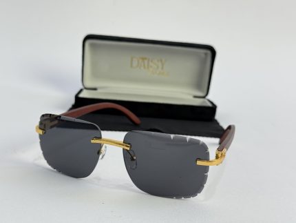 Men's sunglasses with case, stylish and protective design.