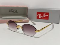 Ray-Ban sunglasses with gold frame and gradient lenses, stylish and protective.