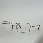 Elegant women's optical frames with sleek silver design.