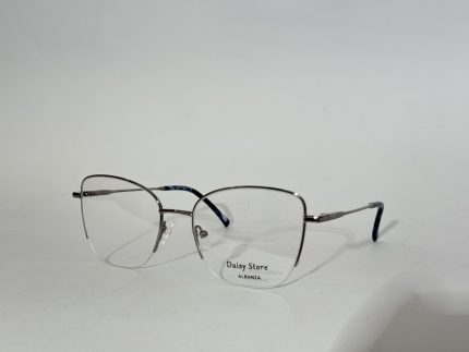 Elegant women's optical frames with sleek silver design.