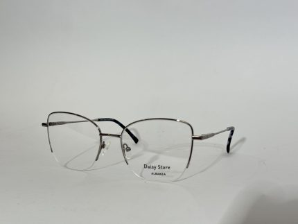 Elegant women's optical glasses with sleek metal frame.