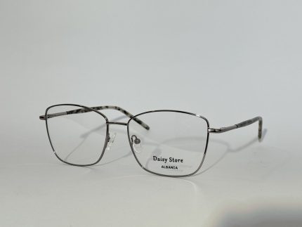 Elegant women's optical glasses with sleek metal frame.