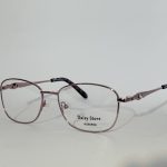Women's modern optical glasses with sleek metal frame.