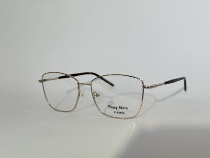 Elegant women's optical glasses with thin metal frame.