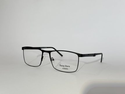Men's optical glasses, stylish black frame, comfort fit.