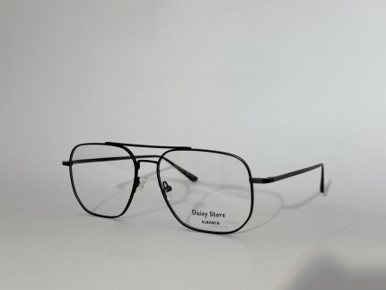 Men's optical glasses, stylish black frame, protective lenses.