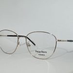 Elegant women's eyeglasses with thin metal frame, Syze Optike Femra.