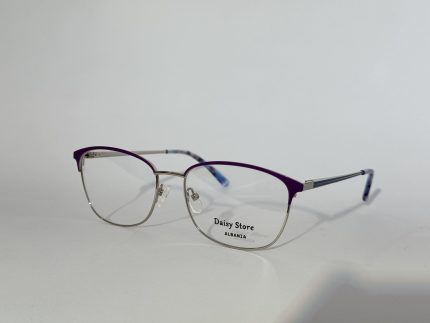 Women's stylish optical glasses with purple accents.