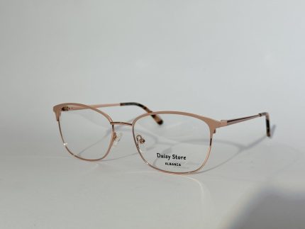 Elegant women's optical glasses with rose gold frame.