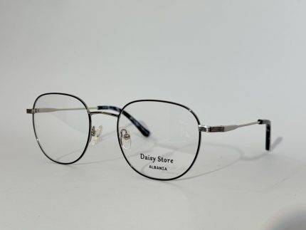 Modern women's optical glasses with sleek metal frame.
