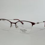 Women's elegant optical glasses with red frames, Daisy Store Albania.