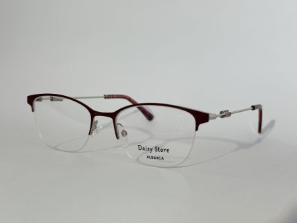Women's elegant optical glasses with red frames, Daisy Store Albania.