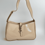 YSL Hobo beige handbag for women with logo detail.