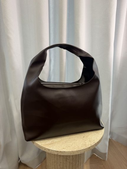 Large leather hobo bag on display stand, Daisy Store.