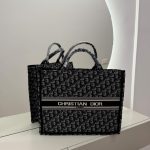 Dior Book Tote Oblique, luxury university bag on display.