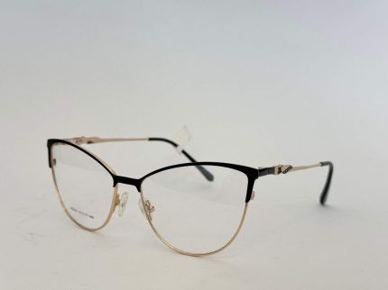 Skelete Optike Daisy Store stylish black and gold eyeglasses frame.