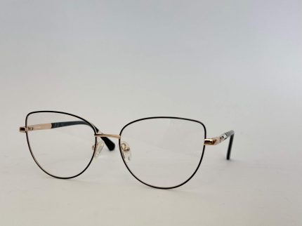 Elegant cat-eye glasses with thin metal frame, Skelete Optike Daisy Store.