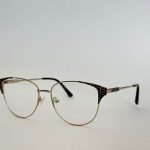 Elegant women's eyeglasses with stylish metal frame and comfort design.