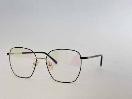 Stylish women's glasses with thin black frames and clear lenses.